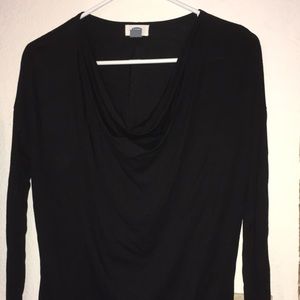 old navy black cowl neck longsleeve fancy top old navy